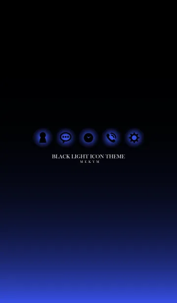 [LINE着せ替え] BLACK LIGHT ICON THEME.MEKYM 19の画像1
