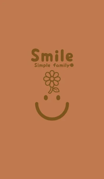 [LINE着せ替え] スマイル＆フラワー 駱駝色の画像1