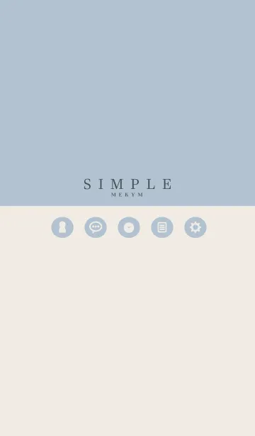 [LINE着せ替え] SIMPLE ICON BLUE - MEKYM 11の画像1