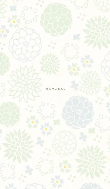 [LINE着せ替え] 北欧風 花 くすみカラー24の画像1