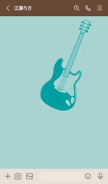 [LINE着せ替え] ELECTRIC GUITAR CLR ペールアクアの画像2