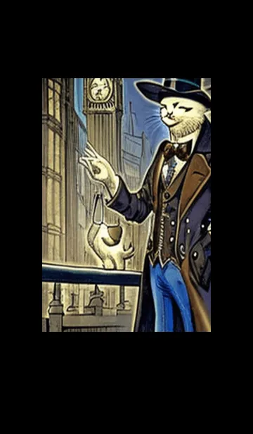 [LINE着せ替え] 猫紳士街_#FG020。の画像1