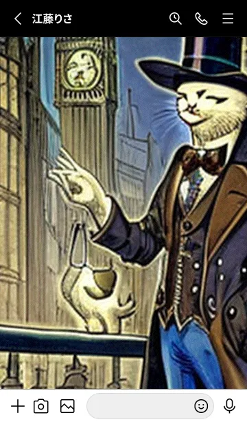 [LINE着せ替え] 猫紳士街_#FG020。の画像2