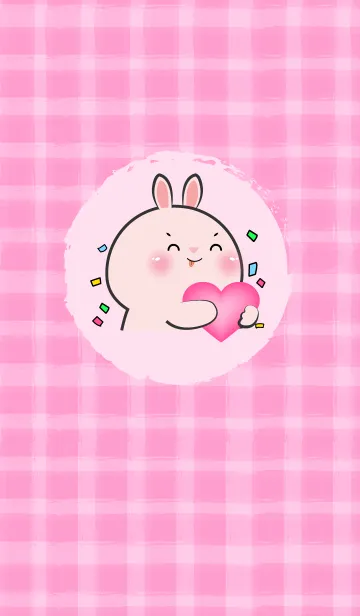 [LINE着せ替え] Simple Pink Rabbit and Pink Theme (JP)の画像1