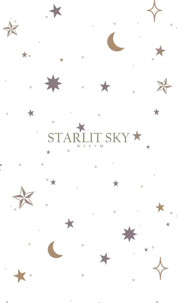 [LINE着せ替え] SIMPLE STARLIT SKY WHITE.MEKYM 20の画像1