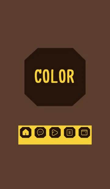 [LINE着せ替え] brown color K26の画像1