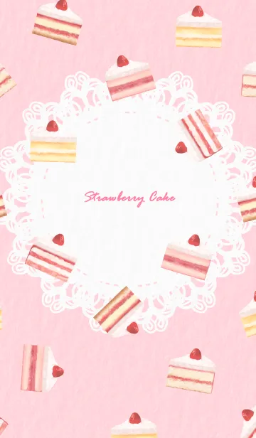 [LINE着せ替え] Strawberry Cake 1 - 06-01 ピンク Ver.iの画像1