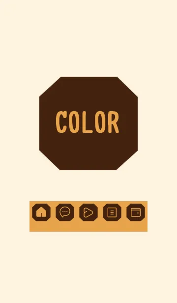 [LINE着せ替え] brown color K29の画像1