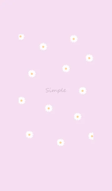 [LINE着せ替え] Simple Daisy♡pinkpurple13_1の画像1