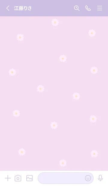 [LINE着せ替え] Simple Daisy♡pinkpurple13_1の画像2