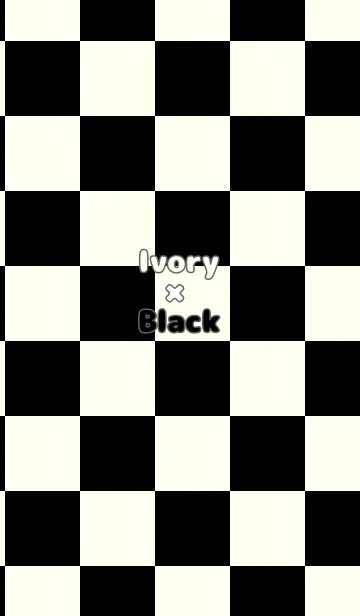[LINE着せ替え] アイボリー■ブラック.TKCの画像1