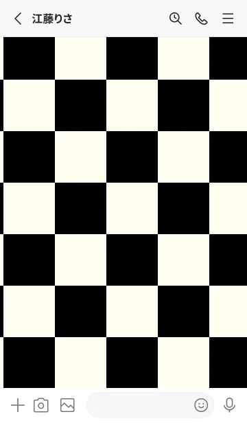 [LINE着せ替え] アイボリー■ブラック.TKCの画像2