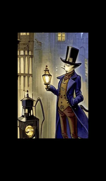 [LINE着せ替え] 猫紳士街_#FF17。の画像1