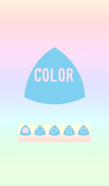 [LINE着せ替え] blue color rainbow L03の画像1