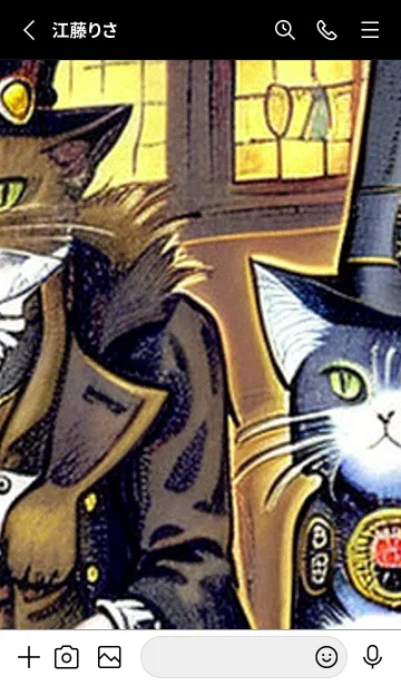 [LINE着せ替え] 猫紳士街_#FF15。の画像2