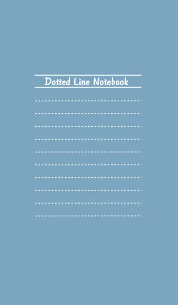 [LINE着せ替え] ホワイト点線ノート/くすみブルーの画像1