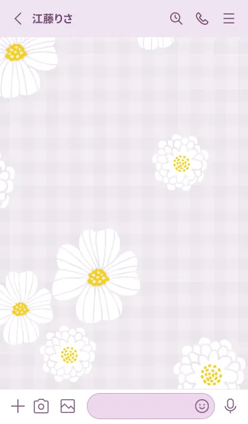 [LINE着せ替え] 白い花 可愛い9の画像2