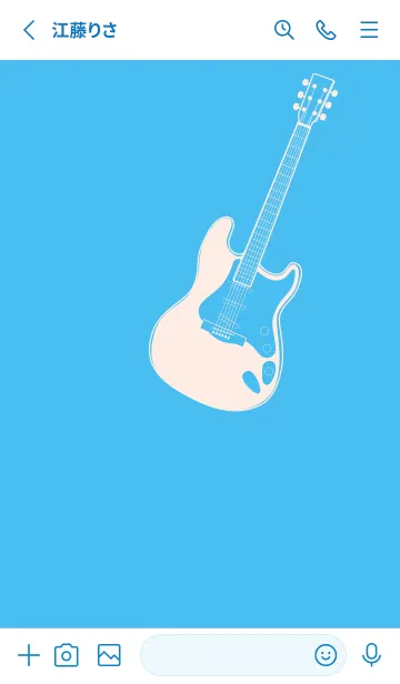 [LINE着せ替え] ELECTRIC GUITAR CLR パステルブルーの画像2