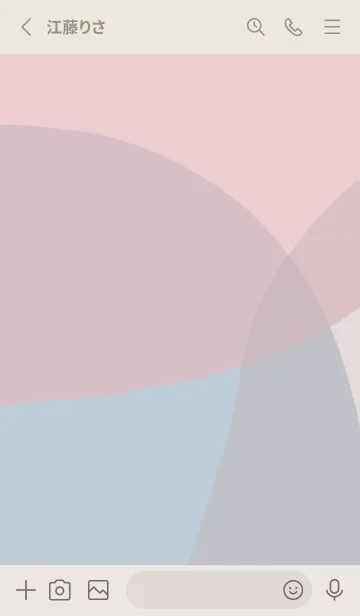 [LINE着せ替え] シンプルくすみブルーとくすみピンクの画像2