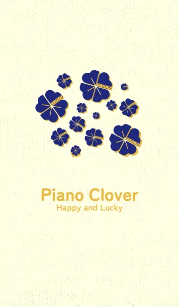 [LINE着せ替え] Piano clover ディープロイヤルブルーの画像1