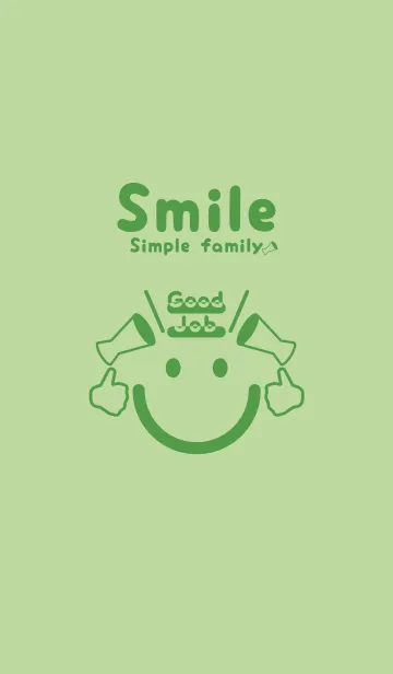 [LINE着せ替え] スマイル＆グッジョブ ミストグリーンの画像1