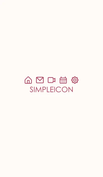 [LINE着せ替え] SIMPLE ICON -PINK BEIGE- 59の画像1