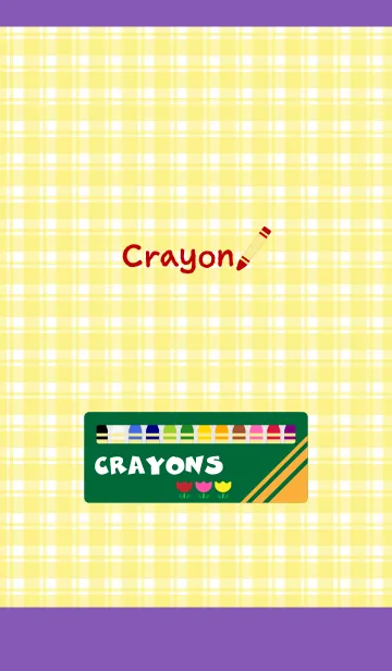 [LINE着せ替え] くれよん 紫色の画像1