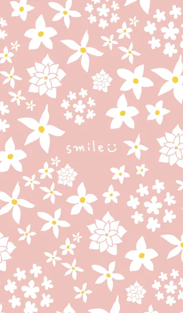 [LINE着せ替え] シンプル 白い花3の画像1