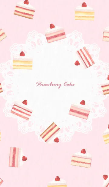 [LINE着せ替え] Strawberry Cake 1 - 06-04 ピンク Ver.iの画像1