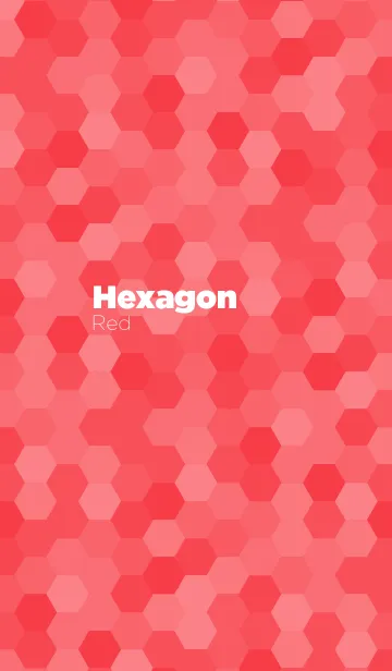 [LINE着せ替え] Hexagon / Red / レッド / 赤の画像1