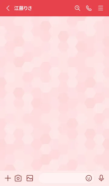 [LINE着せ替え] Hexagon / Red / レッド / 赤の画像2