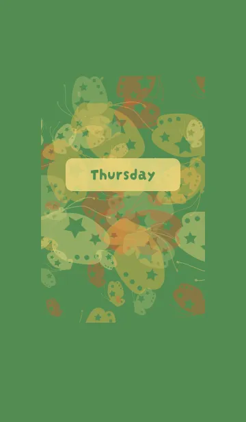 [LINE着せ替え] 木曜日 | カラフルな蝶の画像1