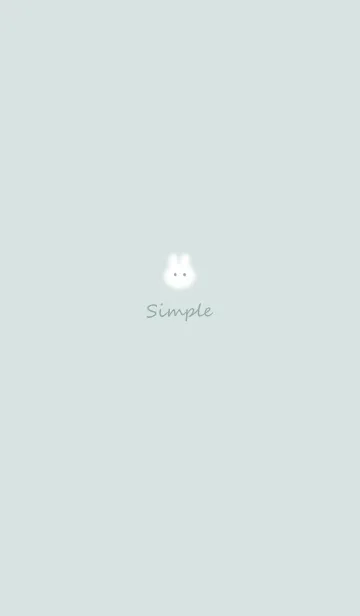 [LINE着せ替え] Simple fluffy rabbit♡bluegreen06_1の画像1