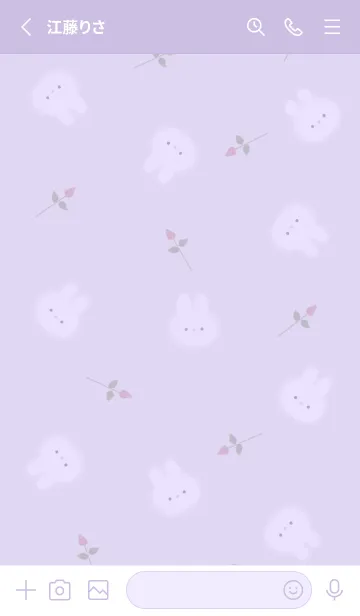 [LINE着せ替え] うさぎと薔薇♡purple12_1の画像2