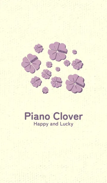 [LINE着せ替え] Piano clover 紅藤色の画像1