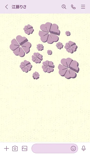 [LINE着せ替え] Piano clover 紅藤色の画像2