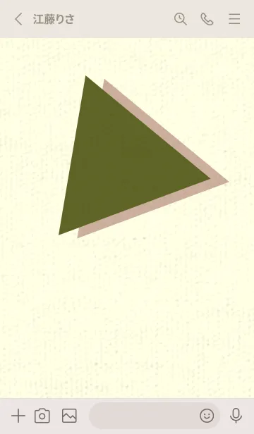 [LINE着せ替え] 三角型の着せかえ オリーブグリーンの画像2
