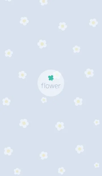[LINE着せ替え] お花<クローバー>ブルー.の画像1