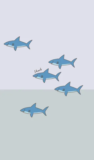 [LINE着せ替え] サメ たくさん29の画像1