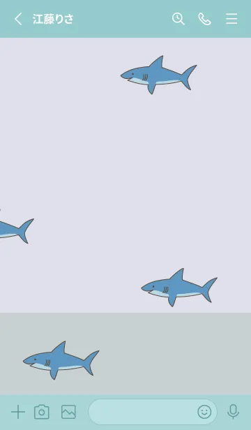 [LINE着せ替え] サメ たくさん29の画像2
