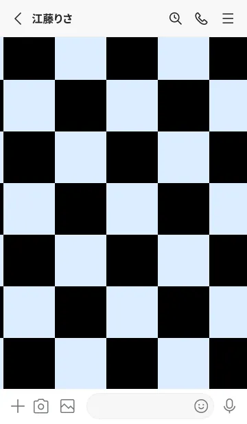 [LINE着せ替え] パステルブルー2■ブラック.TKCの画像2