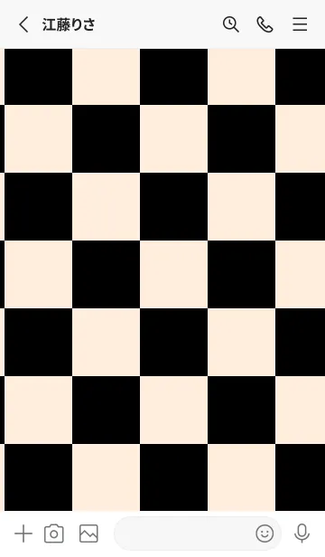 [LINE着せ替え] パステルオレンジ■ブラック.TKCの画像2