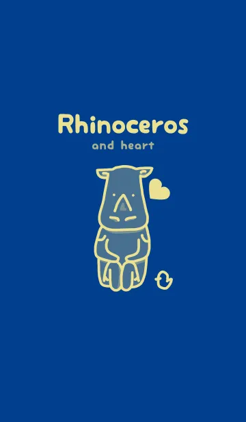 [LINE着せ替え] サイとハート インクブルーの画像1