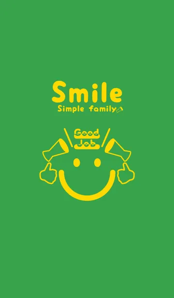 [LINE着せ替え] スマイル＆グッジョブ パロットグリーンの画像1