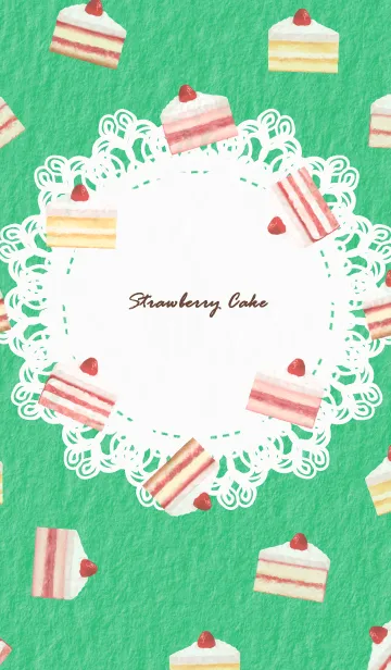 [LINE着せ替え] Strawberry Cake 1 - 05-02 グリーン Ver.aの画像1