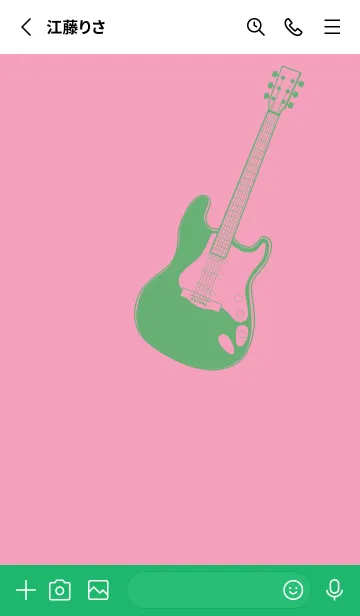 [LINE着せ替え] ELECTRIC GUITAR CLR フクシャピンクの画像2