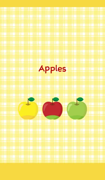 [LINE着せ替え] 3色りんご 黄色の画像1