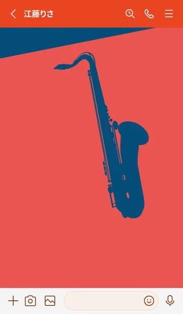 [LINE着せ替え] Saxophone CLR ポピーレッドの画像2