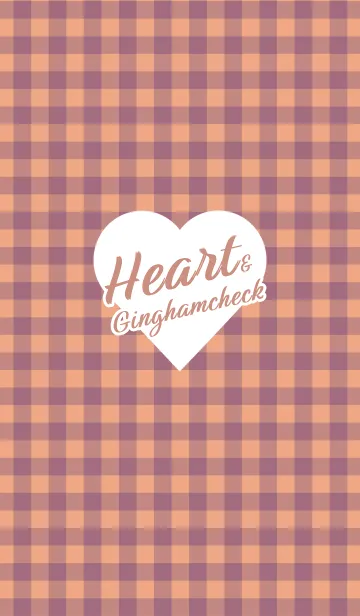 [LINE着せ替え] ハート ギンガムチェック 14の画像1