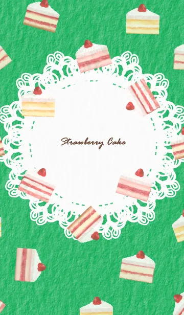 [LINE着せ替え] Strawberry Cake 1 - 05-02 グリーン Ver.iの画像1